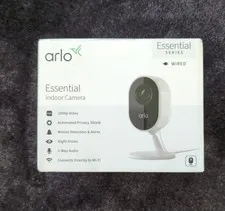 Arlo Essential Indoor Camera - Wired 1080p HD Video