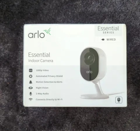 Arlo Essential Indoor Camera - Wired 1080p HD Video