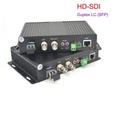 HD-SDI Ethernet over Fiber Optic Media Converter S/M up to 20Km SFP Duplex LC   
