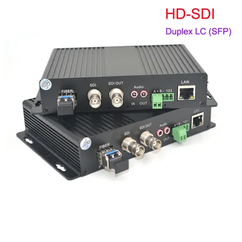 HD-SDI Ethernet over Fiber Optic Media Converter S/M up to 20Km SFP Duplex LC   