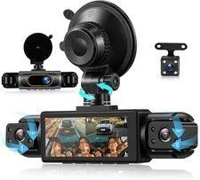 4Channel 360° DashCam 1080P IPS Dashcam Night Vision Loop Recording Reverse View
