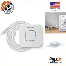 Elegant Water Leak Detection System - 5ft Cable, 100dB Alarm, Rwd42 White