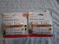GE Indoor Audible Window & Door Alarms 4 Total Sensors (2 Packs of 2) New Sealed
