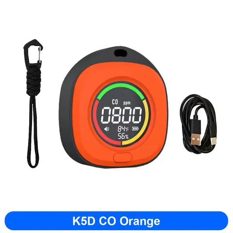 4-in-1 Carbon Monoxide Detector Accurate detection LED Screen Portable Travel Re