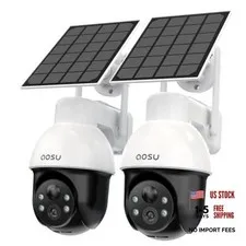 3K 5MP Solar Security Camera Wireless Outdoor PTZ 360° Smart Tracking | 2 Pack