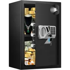 2.2 Cu Ft Fireproof Home Safe Box - Digital Electronic Keypad, Steel Security...