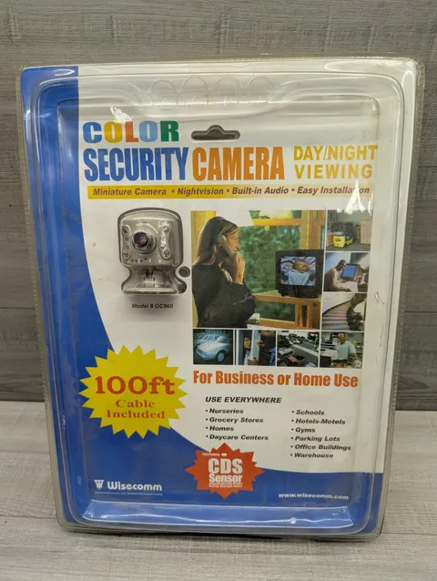 Wiscomm OC960 Color Security Camera with 100ft Cable - Day/Night, Audio