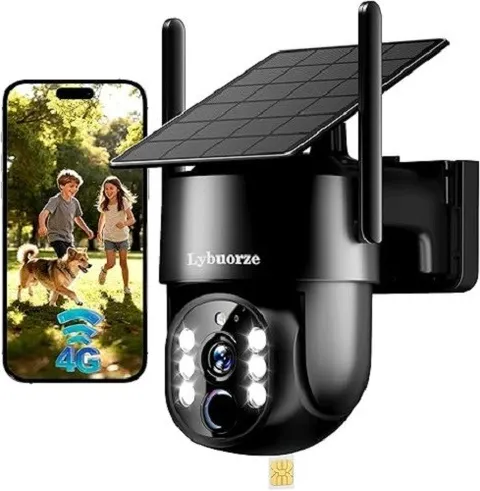 4G LTE Cellular Security Camera No Internet Needed, Solar No wifi Security Camer