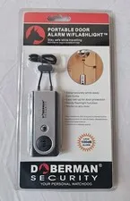 Doberman Security Portable Door Alarm w/ Flashlight Traveler Defense New SEALED