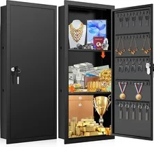 31.5" Tall Wall Safes Between the Studs W/ 2 Removable Shelf Lockable Hidden