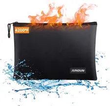 Fireproof Document Bags,14.2”X 10.0”Waterproof Fireproof | ： Money Bag with Alum