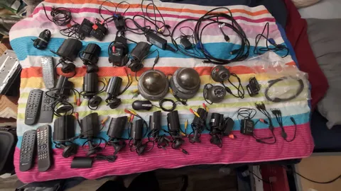 lot of swan security cameras, ac adapter, security system, CCTV.