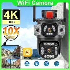 4K Outdoor WiFi Camera Dual Lens Three Screen Auto Tracking IP Surveillance LOT