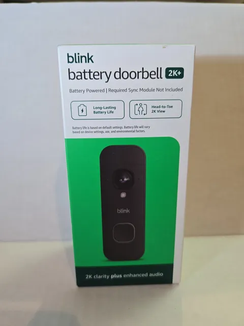 NEW - Blink Battery Doorbell (ADD ON) - Black / 2K+ Video / Alexa Compatible
