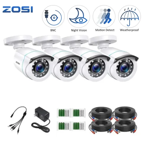 ZOSI 4X 1080P HD TVI 80ft IR-Cut Security Surveillance CCTV Outdoor 2MP Camera