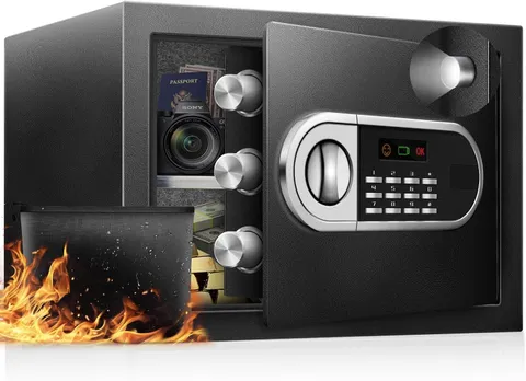Secure 1.3 Cu Ft Home Safe with USB-C Unlock, Fireproof, Felt-Lined Interior