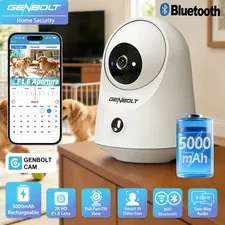 2K Wifi Indoor House Security Camera Wireless, Pan Tilt Pet Camera with 5000Mah