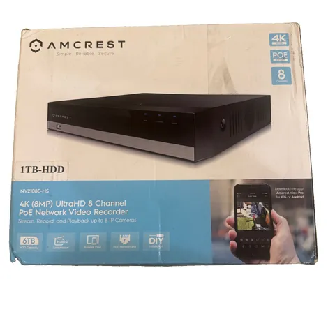 Amcrest NV2108E 4K UHD 8 Channel Video Network Recorder