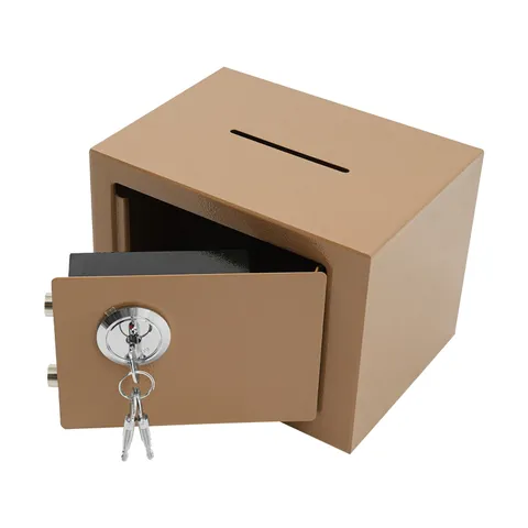 Mini Safe Box, Coin operated Security Box with Mechanical Keys Q235 Steel