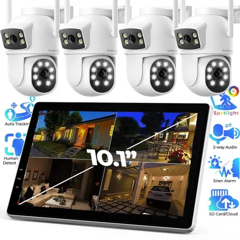 5G WiFi Wireless CCTV Camera System Home Security Outdoor 2-Way Audio 10" NVR US