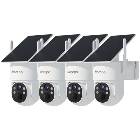 Security Cameras Wireless Outdoor, 4MP Solar-Powered Home Security Cameras Sy...