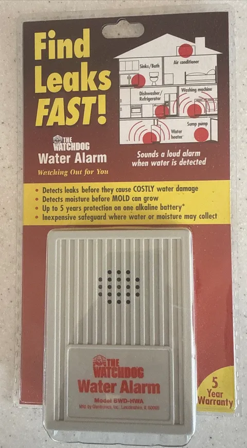 THE BASEMENT WATCHDOG Model BWD-HWA 110 dB Battery Operated Water Alarm NEW