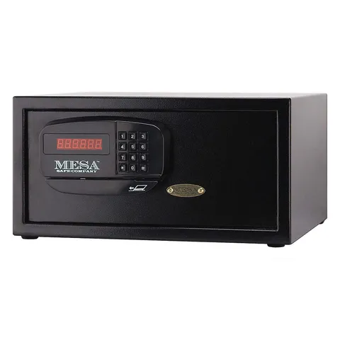 MESA SAFE COMPANY MHRC916E-BLK Hotel Safe,1.2 cu. ft.,Black,35 lb. 33UJ39