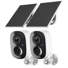 Fazoxo 2K Security Camera Wireless Outdoor, WiFi Cameras for White - 2 Pack