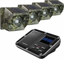 Wuloo 1/3 Mile Solar Driveway Alarms Wireless Long Range for Home Yard Security