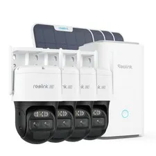 REOLINK Home Hub with 4X TrackMix + 6W Solar Panel - 4K Security...