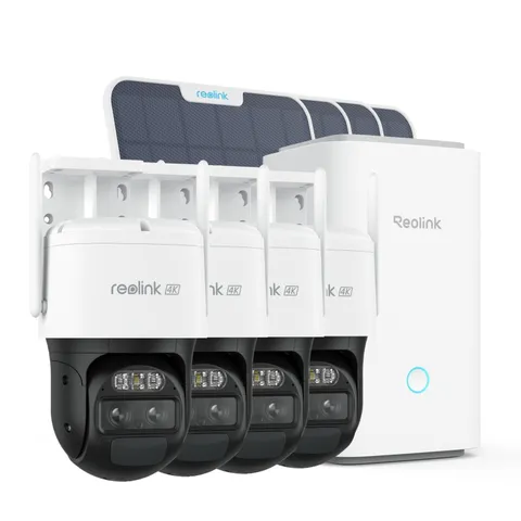 REOLINK Home Hub with 4X TrackMix + 6W Solar Panel - 4K Security...