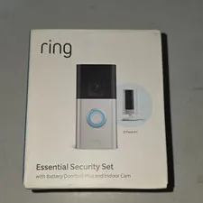 Ring Essential Kit with Battery Doorbell & Indoor Cam NEW SEALED