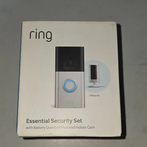 Ring Essential Kit with Battery Doorbell & Indoor Cam NEW SEALED