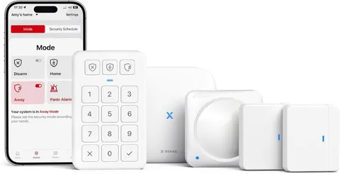 Smart Home Security System, Wireless Security System 5-Piece Set, Supports Mobil