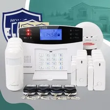 HOMSECUR Wireless WIFI 4G Home Security Alarm System  With Fire Sensor PIR Siren