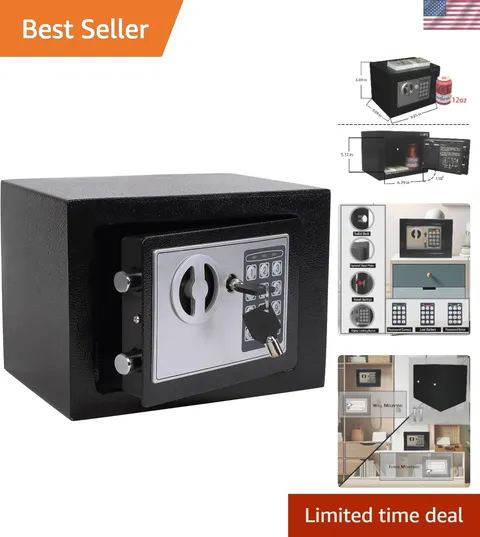0.23 CuFt Small Security Safe with Electronic Keypad - Ideal for Home or Office
