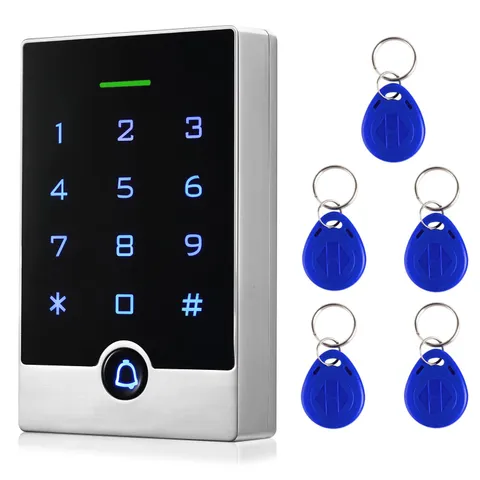 Security Door Access Control Keypad, RFID Keypad with ID Key Fobs, Stand-Alone K