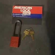 AMERICAN LOCK A1107RED Heavy Duty Lockout Padlocks Locks 3" Shank RED