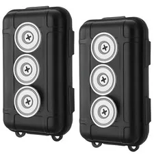 Riomhorry 2 Pcs Magnetic Key Holders Under Car Waterproof Box