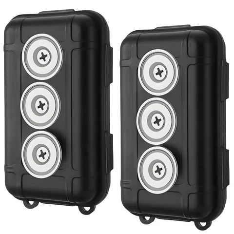 Riomhorry 2 Pcs Magnetic Key Holders Under Car Waterproof Box