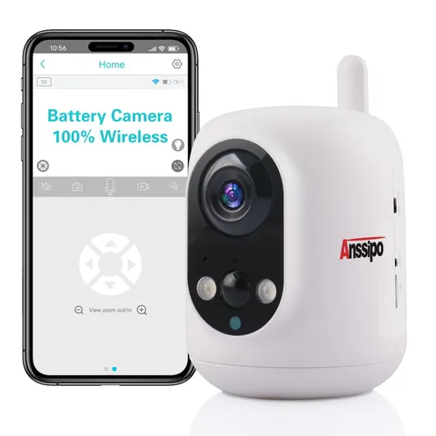 Long Battery Life Indoor Cameras Wireless for Home Security, House Camera Bat...