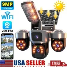 Upgraded 4K HD Solar Battery Wireless WiFi Outdoor Pan/Tilt Home Security Camera