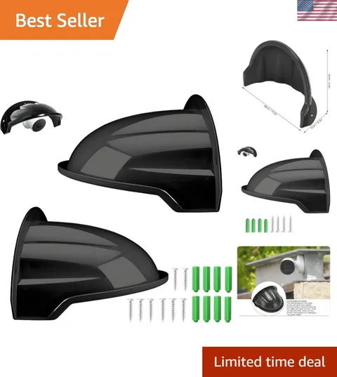 2-Set Outdoor CCTV Security Camera Top Cover, Sun Rain Shade Cover Shield Pro...