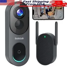 5MP Wireless Doorbell Camera AI Detection 180° View 2-Way Talk Easy Install New