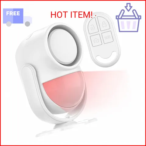 Luckydeer 125dB Loud Motion Sensor Alarm with 328ft Remote Control (40ft PIR Det