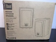 Dual Electronics LU43PB 4" 3-Way Indoor Outdoor Wired Speakers Weatherproof Read
