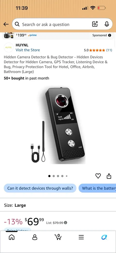 Hidden Camera Detector & Bug Detector - Hidden Devices Detector for Hidden Cam