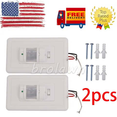 2x Automatic PIR Occupancy Motion Sensor Light Switch Auto On/Off Infrared
