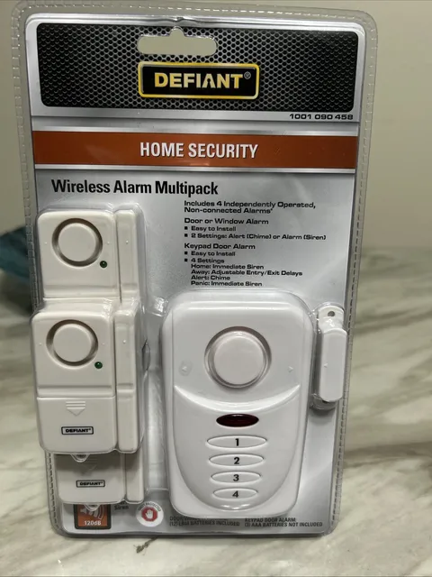 NEW!!! SEALED!!! Defiant Wireless Home Security Door/Window Alarm Kit Multipack