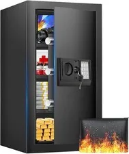 4.4 Cuft Fireproof Waterproof Safe Box with Digital Lock & Mute Alarm System